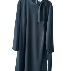 Calvin Klein Black Dress with Bow Accent